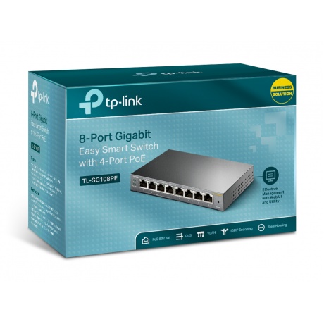 Коммутатор TP-LINK Easy Smart TL-SG108PE V1 - фото 5