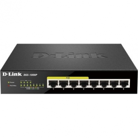 Коммутатор D-Link DGS-1008P/E1A - фото 1