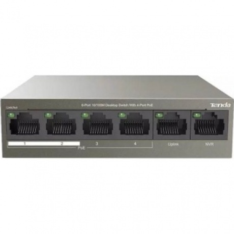 Коммутатор Tenda TEF1106P-4-63W - фото 1