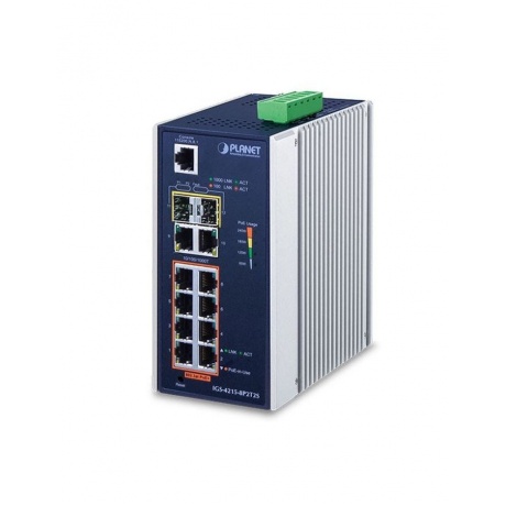 Коммутатор Planet IP30 IGS-4215-8P2T2S - фото 1