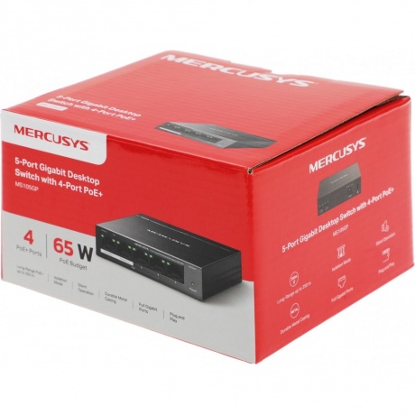 Коммутатор Mercusys MS105GP - фото 4