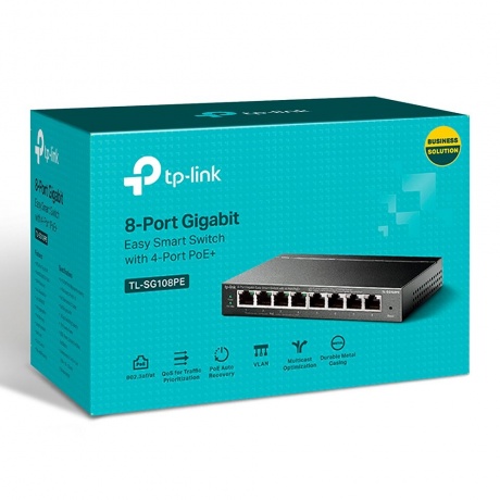 Коммутатор TP-Link TL-SG108PE - фото 4