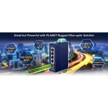 Коммутатор Planet IGS-510TF IP30 - фото 3