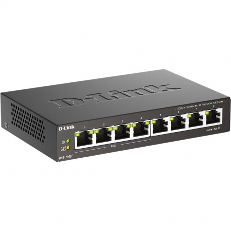 Коммутатор D-Link DGS-1008P/F3A - фото 2