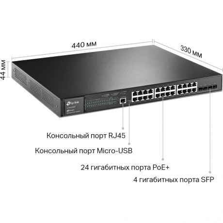 Коммутатор TP-Link SG3428MP - фото 7