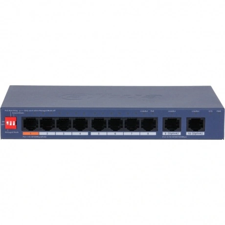 Коммутатор Dahua DH-CS4010-8ET2GT-60 (L2) 8x100Мбит/с 2x1Гбит/с ...