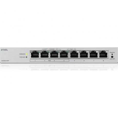 Коммутатор Zyxel GS1200-8HPv3 (GS1200-8HPV3-EU0101F) - фото 3