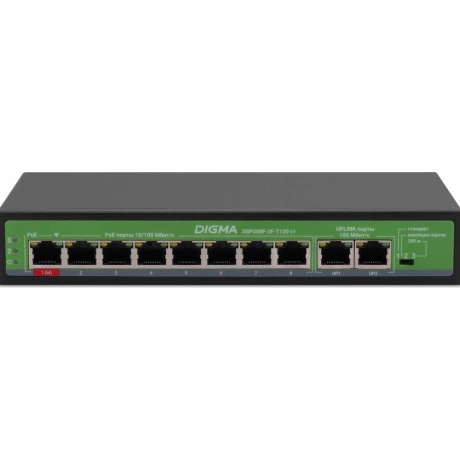 Коммутатор Digma DSP208F-2F-T120