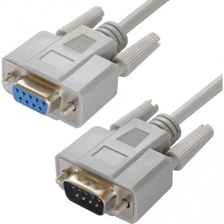 Удлинитель GCR 1.0m RS-232/RS-232 9M/9F Premium, серый 30 AWG GC...