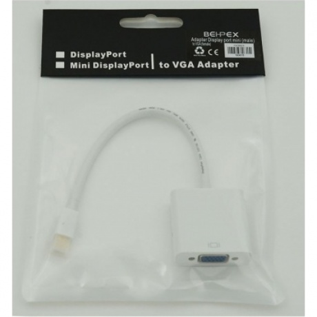 Переходник miniDisplayPort (m) VGA (f) белый - фото 2