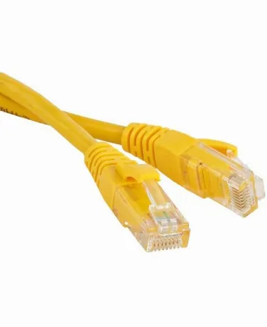 Патч-корд TWT UTP кат.5e 1.0 м, желтый (TWT-45-45-1.0-YL)