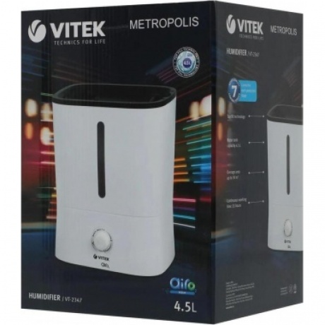 Увлажнитель воздуха Vitek VT-2347 25Вт (ультразвуковой) белый - фото 17