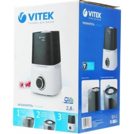 Увлажнитель воздуха Vitek VT-2334 23Вт (ультразвуковой) белый/серый - фото 23