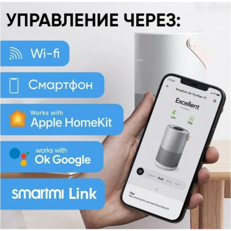 Воздухоочиститель Smartmi Air Purifier P1 30Вт серый (ZMKQJHQP11) - фото 13
