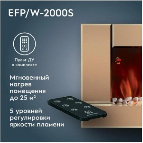 Электрокамин Electrolux EFP/W-2000S Bronze - фото 9