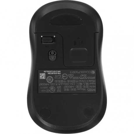 Мышь Logitech M185 Wireless Mouse Black-Red - фото 6