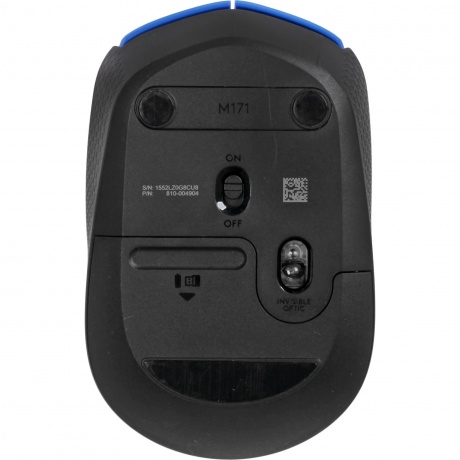 Мышь Logitech M171 Wireless Mouse Blue-Black - фото 5