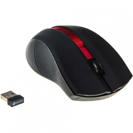 Мышь Oklick 615MW Black-Red USB - фото 4
