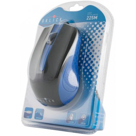 Мышь Oklick 225M Black-Blue USB - фото 4