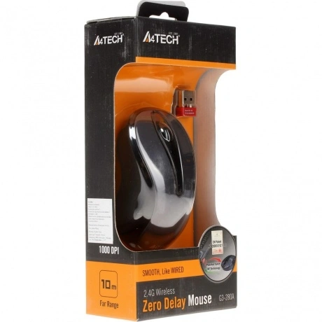 Мышь A4Tech V-Track G3-280A Grey USB