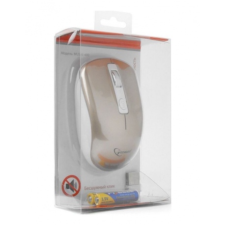 Мышь Gembird MUSW-400-G Gold - фото 3