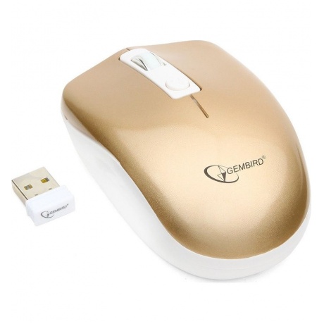 Мышь Gembird MUSW-400-G Gold - фото 4