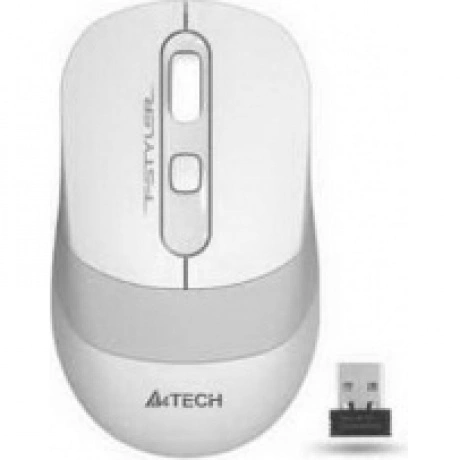 Мышь A4Tech Fstyler FG10S белый/серый silent беспроводная USB (4...