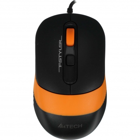 Мышь A4Tech Fstyler FM10 черный/оранжевый USB (4but) - фото 1