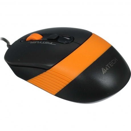 Мышь A4Tech Fstyler FM10 черный/оранжевый USB (4but) - фото 2