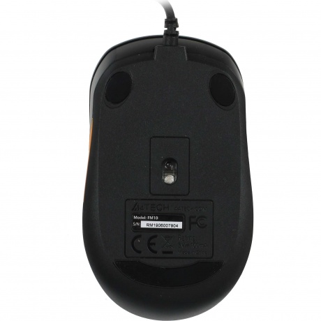 Мышь A4Tech Fstyler FM10 черный/оранжевый USB (4but) - фото 4