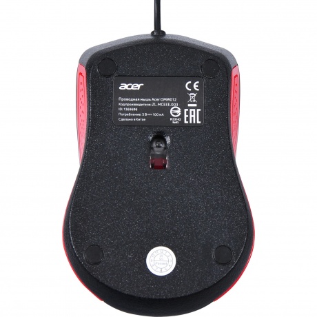 Мышь Acer OMW012 (ZL.MCEEE.003) черный/красный - фото 2