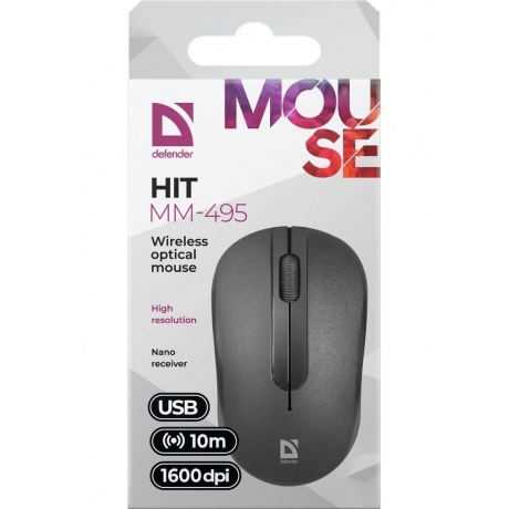 Мышь Defender MM-495 Black (52495) - фото 5