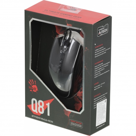 Мышь A4Tech Bloody Q81 Curve черный - фото 12