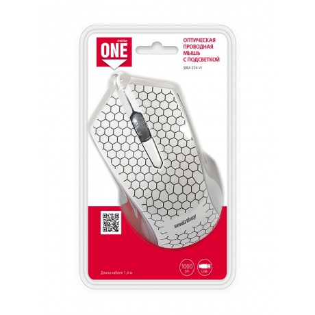 Мышь SmartBuy One (SBM-334-W) White - фото 2