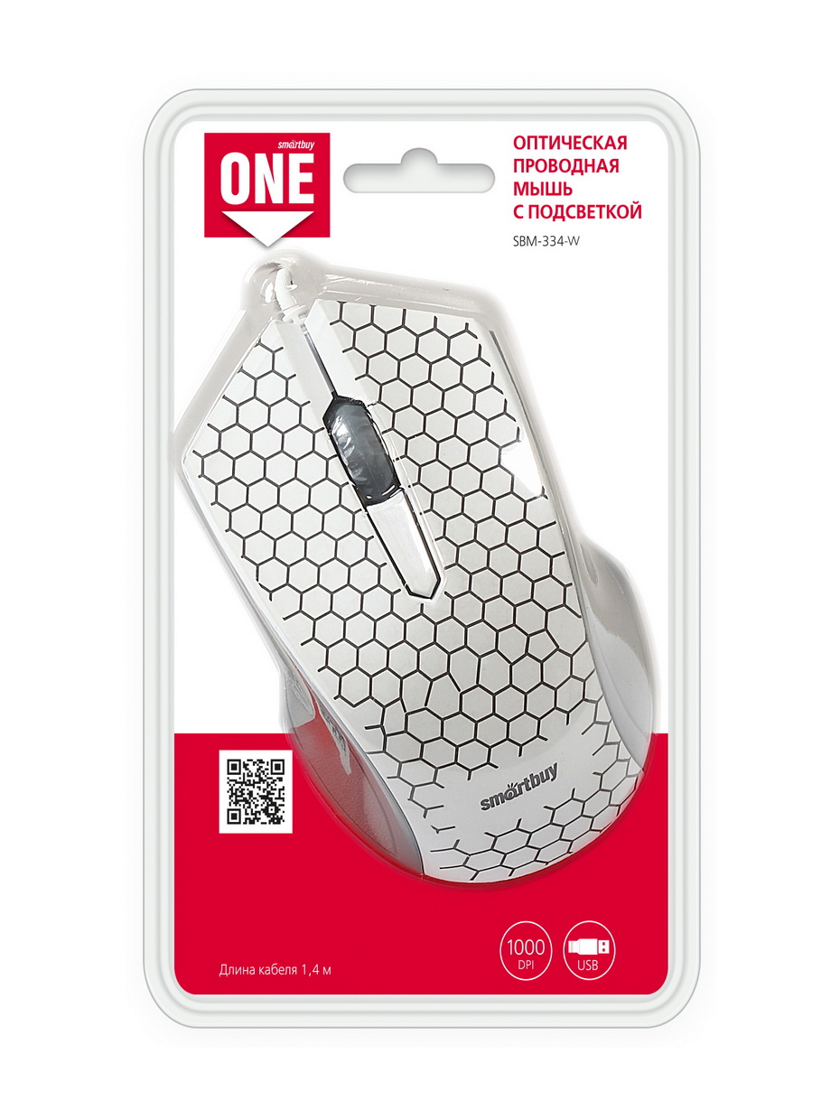 Мышь SmartBuy One (SBM-334-W) White - фото 2