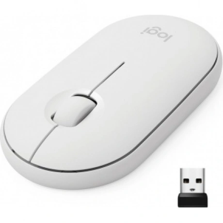 Мышь беспроводная Logitech M350 Pebble Mouse, white (910-005716)