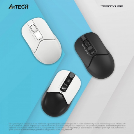 Мышь A4Tech Fstyler FG12 Panda белый/черный - фото 16
