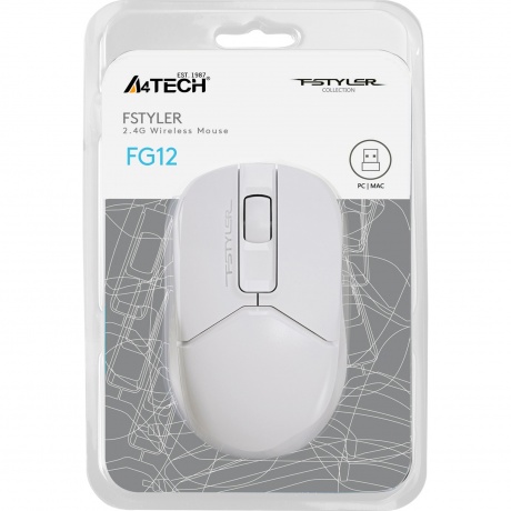 Мышь A4Tech Fstyler FG12 белый - фото 10