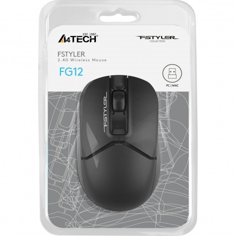 Мышь A4Tech Fstyler FG12 черный - фото 12