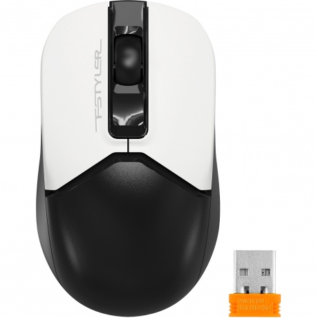 Мышь A4Tech Fstyler FG12S Panda белый/черный - фото 5