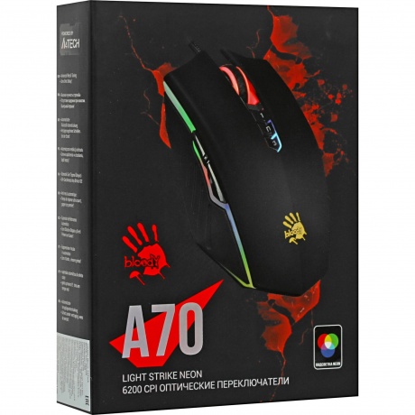 Мышь A4Tech Bloody A70 черный - фото 7