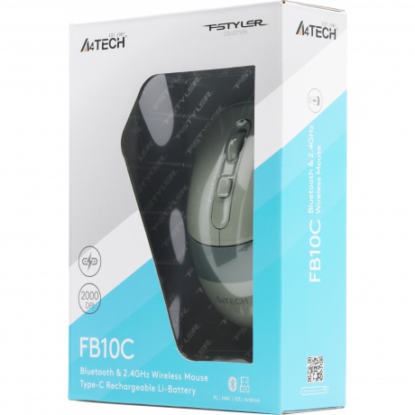 Мышь A4Tech Fstyler FB10C зеленый - фото 3