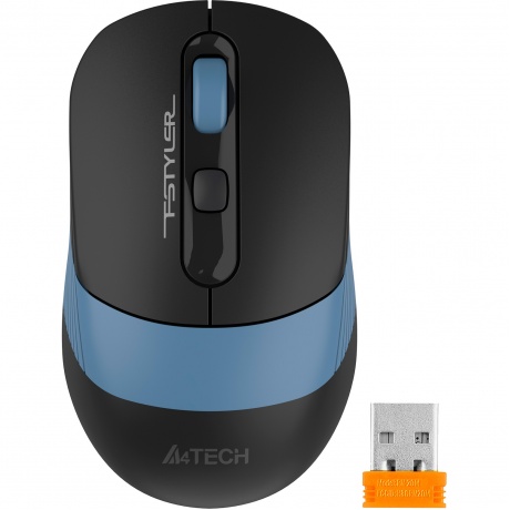 Мышь A4Tech Fstyler FB10C черный/синий - фото 2