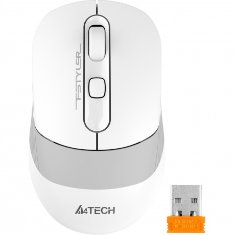 Мышь A4Tech Fstyler FB10C белый/серый - фото 1