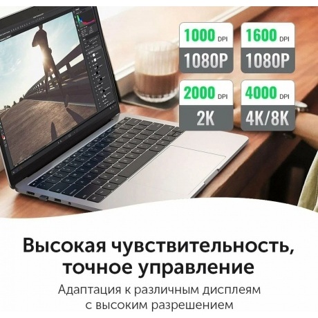 Мышь UGREEN Wireless MU001 (Light Gray) 90373 - фото 4