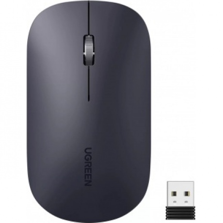 Мышь UGREEN Wireless MU001 (Gray Black) 90372 - фото 2