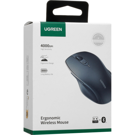 Мышка компьютерная беспроводная UGREEN MU101 (90395) Black - фото 9