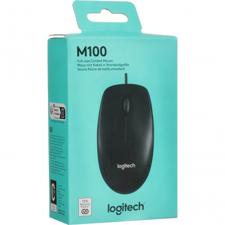 Мышь Logitech M100 Black (910-006652) - фото 7