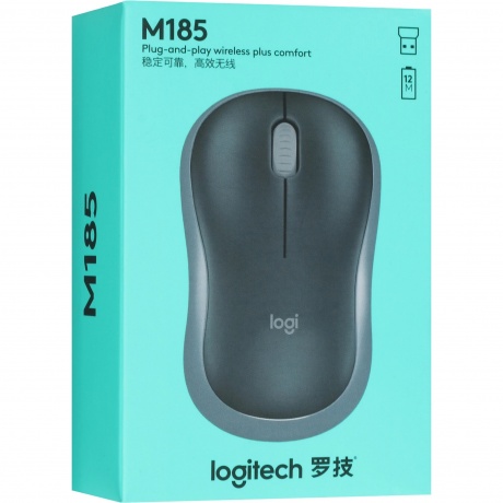 Мышь беспроводная Logitech M185 Blue (910-002632) - фото 7