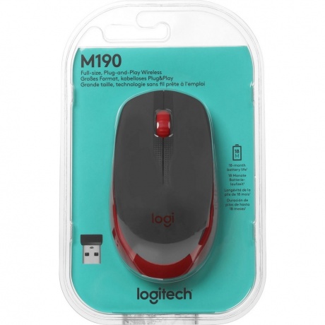 Мышь Logitech M190 RED (910-005926) - фото 6